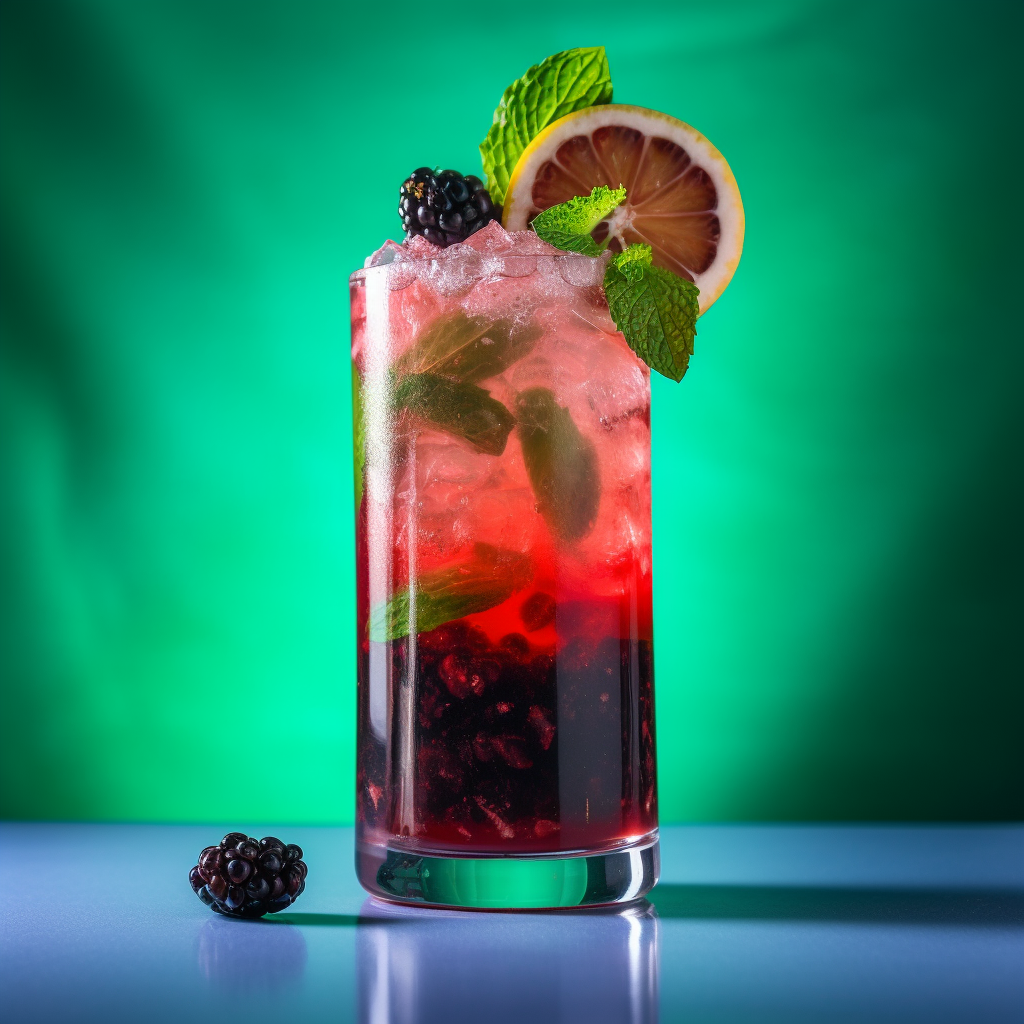 Blackberry Bramble cocktail product shot